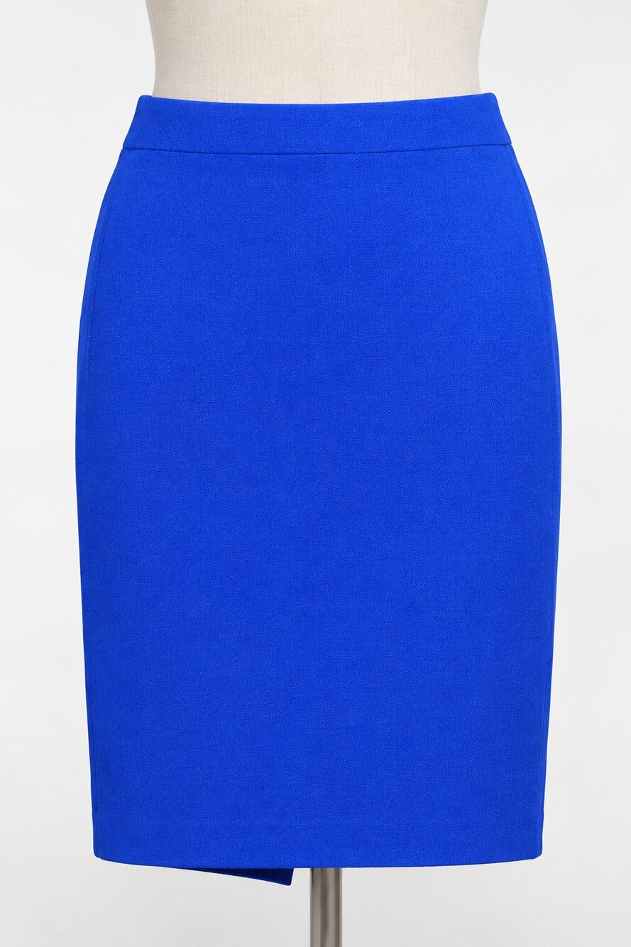 J.Crew No. 2 Pencil Skirt Size 4 Cobalt Blue 100% Wool Career Office